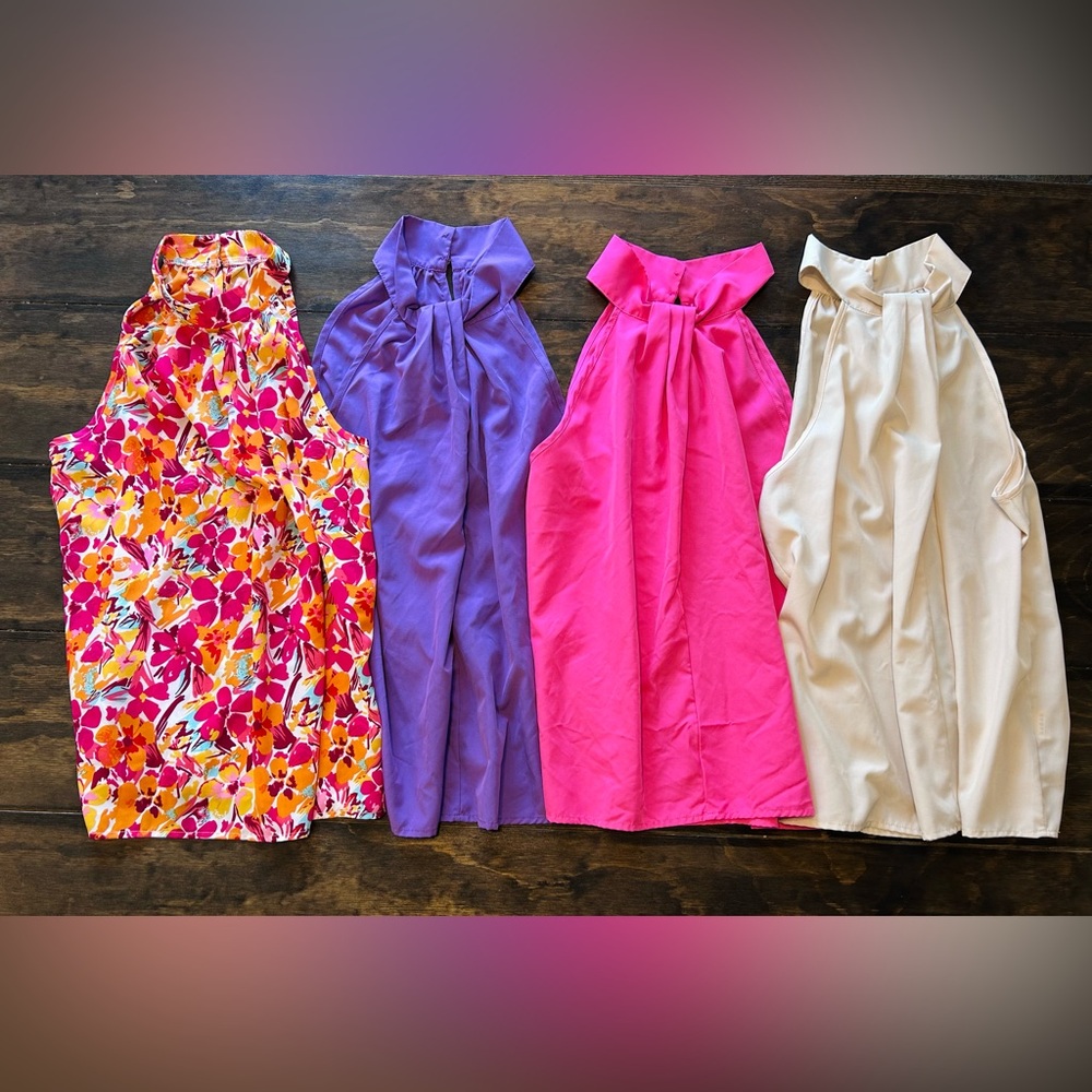 Sleeveless Halter Tops Lot Bundle